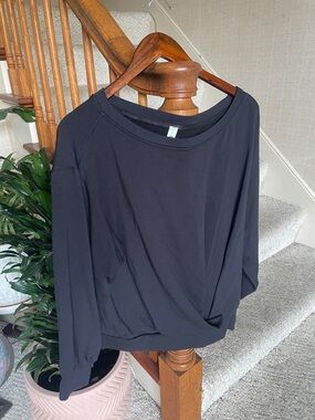 lululemon athletica Luxe Lounge Black Boatneck Pullover Sweater 8